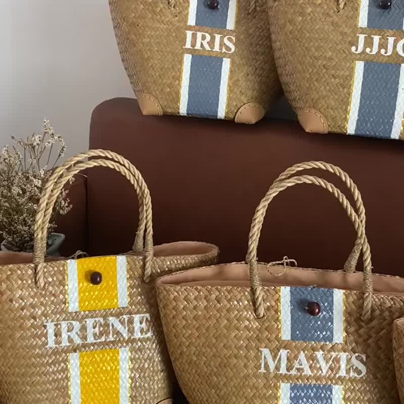 BOHOPeach Unique Name Handbags Hand Painting - 手提包/手提袋 - 竹 