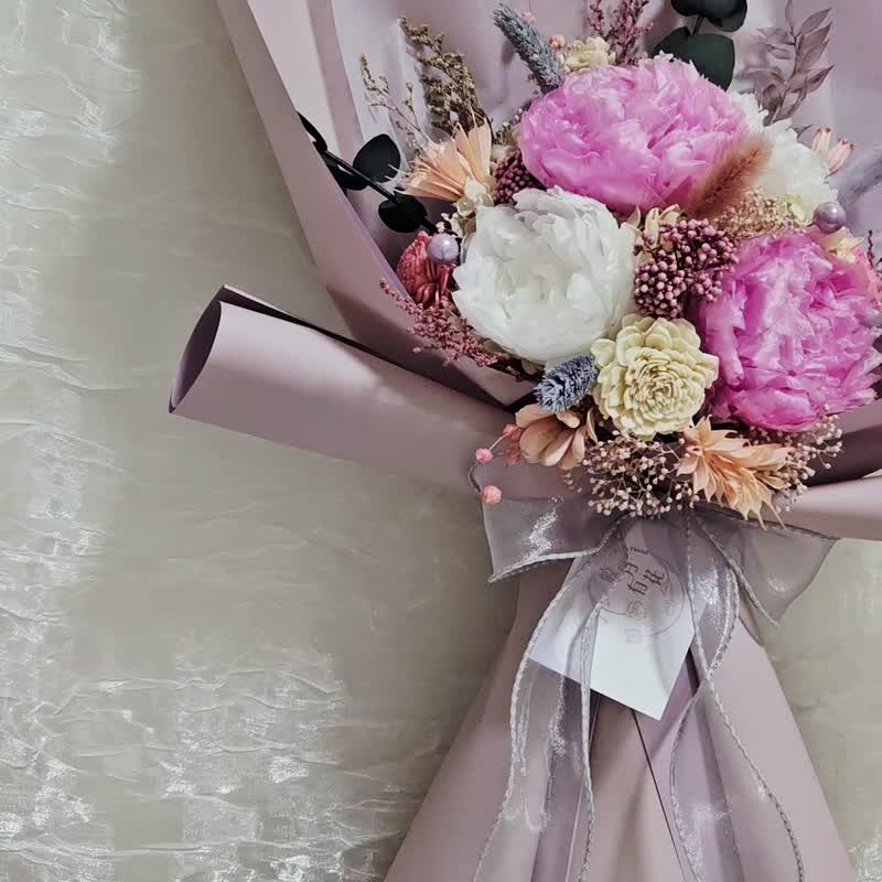 皎月有花 永生花花束   霧光芍語 - 乾燥花/永生花 - 植物．花 