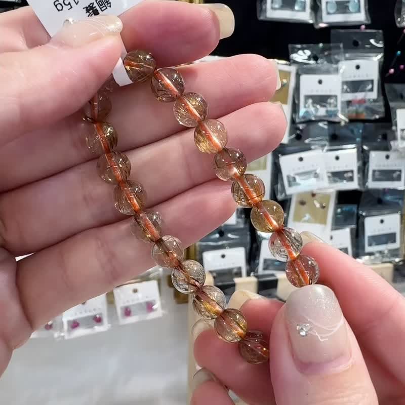 小精品銅鈦銅髮水晶7.5mm15g辟邪擋煞逢凶化吉化解濁氣招財 - 手鍊/手環 - 水晶 金色