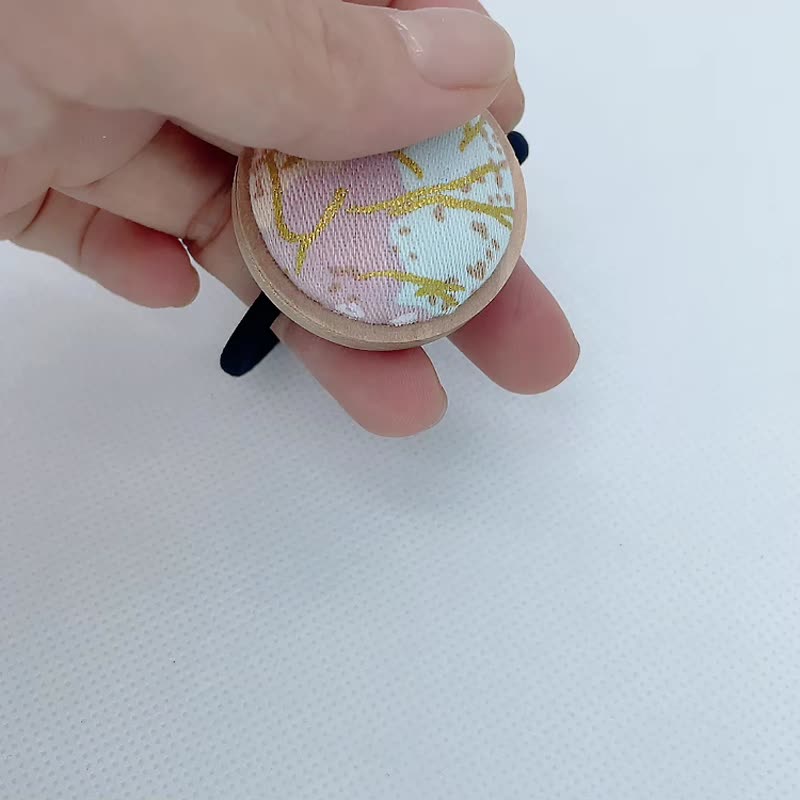 手工原木髮束-和風 - 髮夾/髮圈 - 棉．麻 