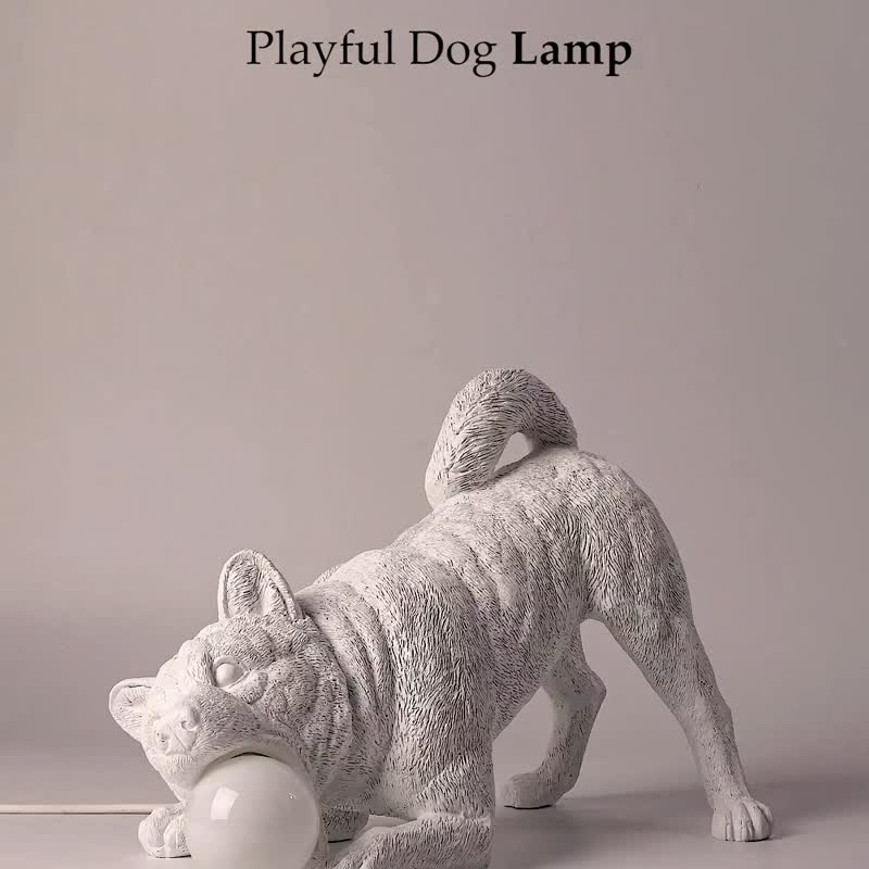 haoshi design Shiba Inu lamp - Lighting - Resin White