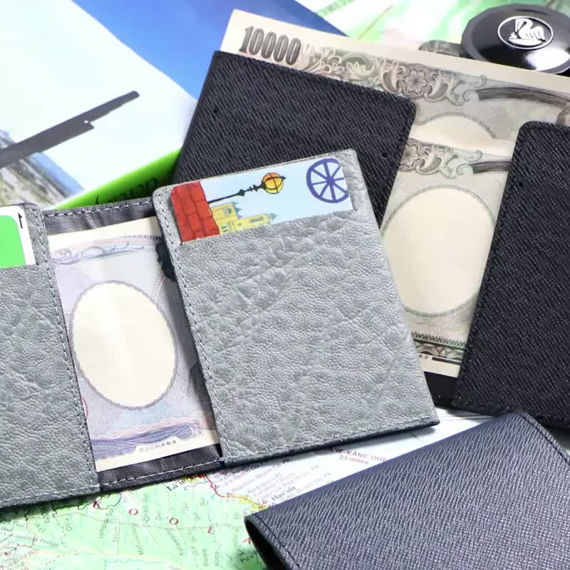 革職人 LEATHER FACTORY【FLAT II Simple Wallet】Made in Japan - Wallets - Genuine Leather Multicolor
