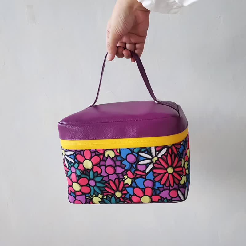 Insulation lunch bag Wipe clean lunch bag - Rectangular lunch bag - Flowers - Lunch Boxes - Waterproof Material Multicolor