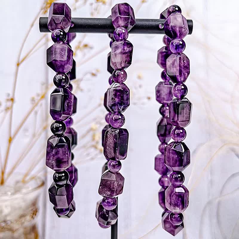 [Quality Pink Purple Super Seven] Natural Pink Purple Super Seven Extremely Cost-Effective Crystal Bracelet | One item, one shot - Bracelets - Crystal 