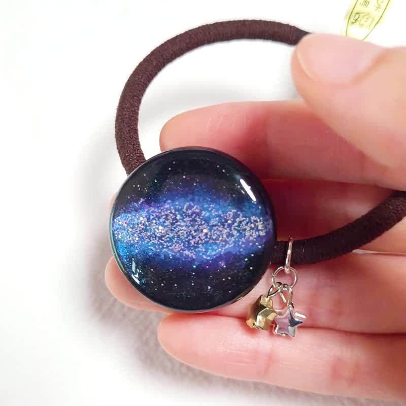 宇宙銀河髮圈 夜空 星星 髮飾 - 髮箍/髮帶 - 樹脂 藍色