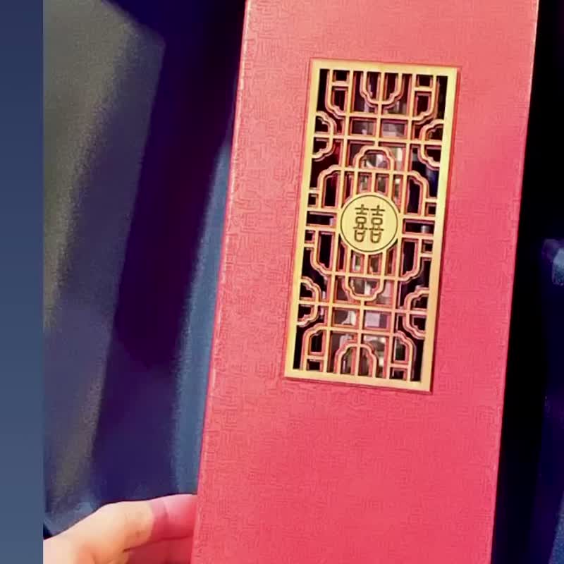 【結婚禮物首選】溫紋陶工藝 | 握在手心的祝福金光漸層對筷禮盒 - 筷子/筷架 - 其他金屬 