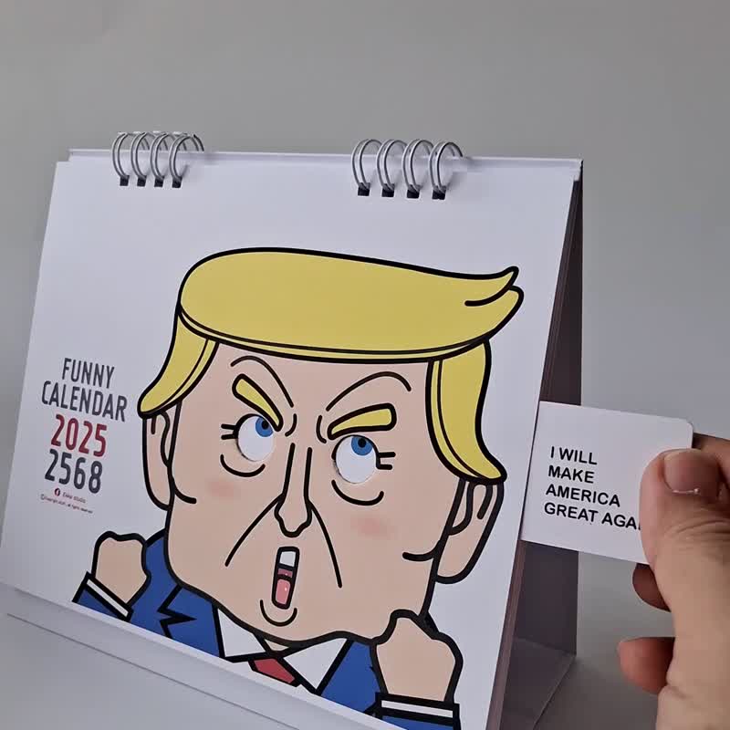 Funny calendar2025 (L8 inch H 7 inch) - 日曆/月曆/年曆 - 紙 白色