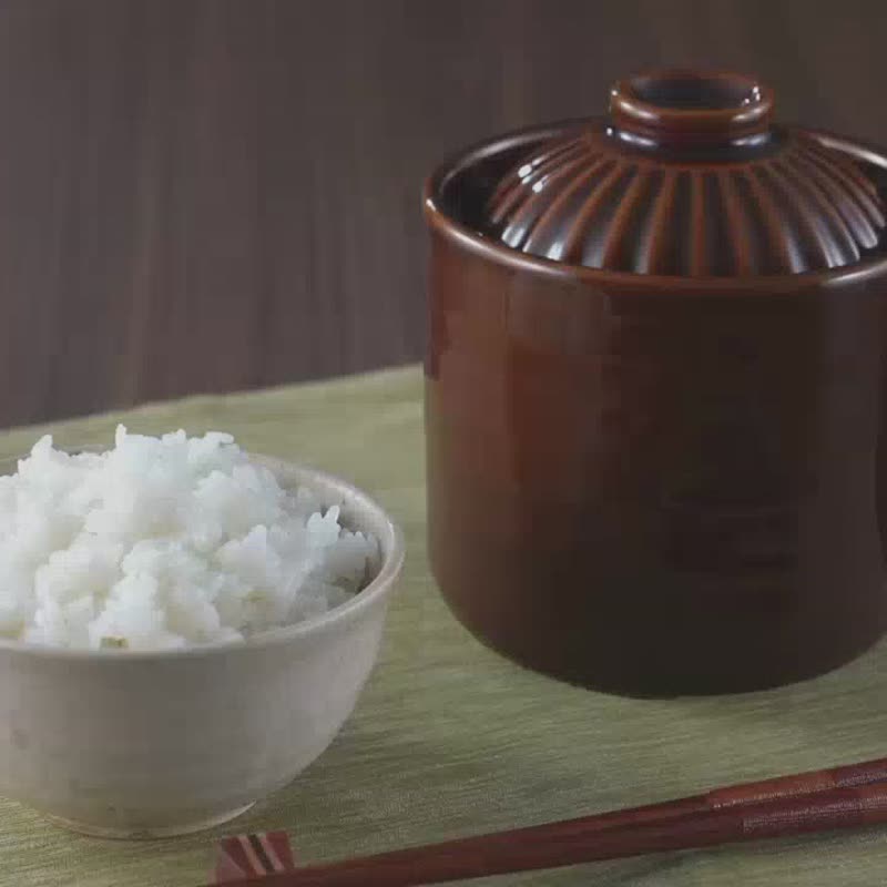 土鍋炊飯器 マグタイプ　容量約0.55L 洋風 土鍋 1人用 電子レンジ 2個ペアセット - 廚具 - 陶 多色