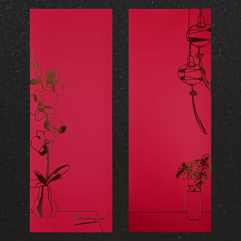 spring festival couplets - โปสเตอร์ - กระดาษ สีแดง