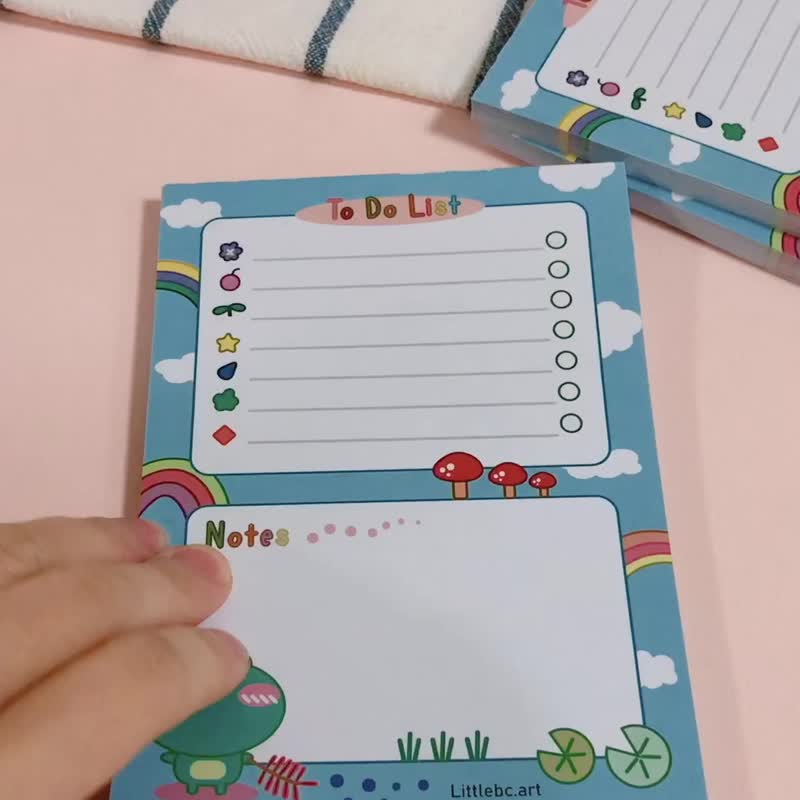 Frog A6 notepad - กระดาษโน้ต - กระดาษ สีน้ำเงิน