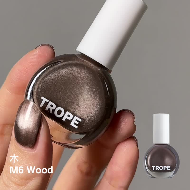 TROPE M6 Wood 木 | 琉璃水光貓眼 • 水性指彩 - 指甲油/指甲貼 - 顏料 咖啡色