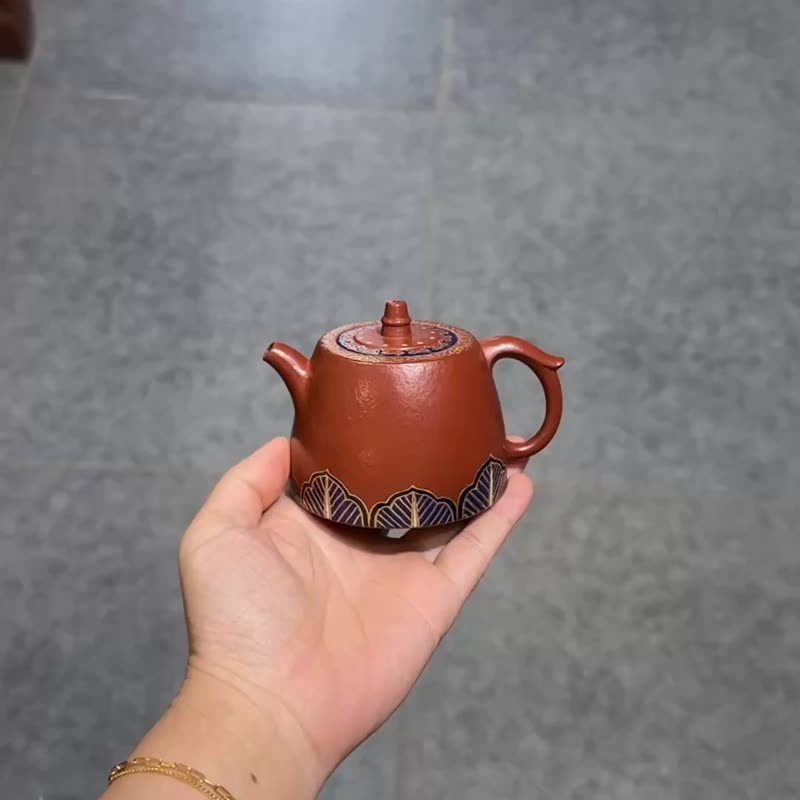 井欄 全手工大拍陶手雷罡作品師承范偉群容量150cc家藏朱泥 - 茶壺/茶杯/茶具 - 陶 