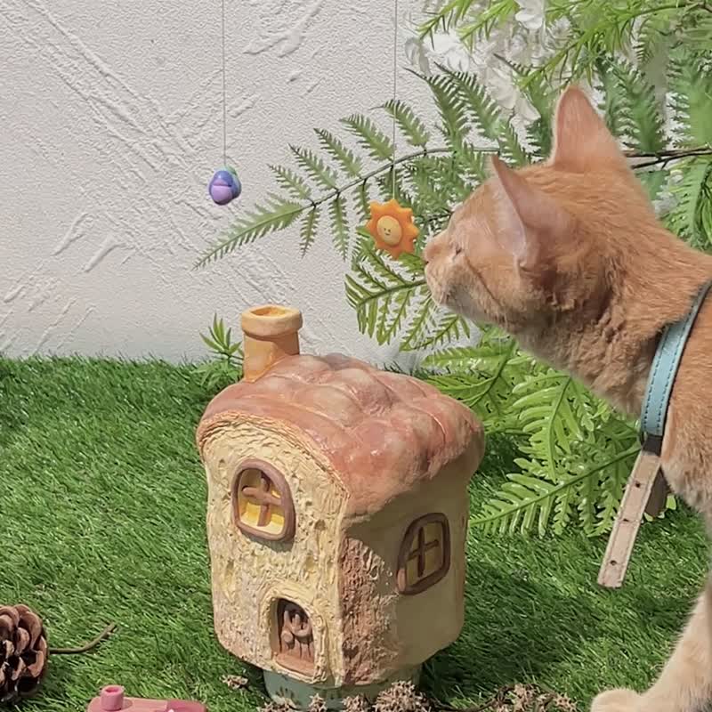 【客製寵物骨灰花盅】麵包小島-香濃的吐司麵包屋 - 其他 - 植物．花 卡其色