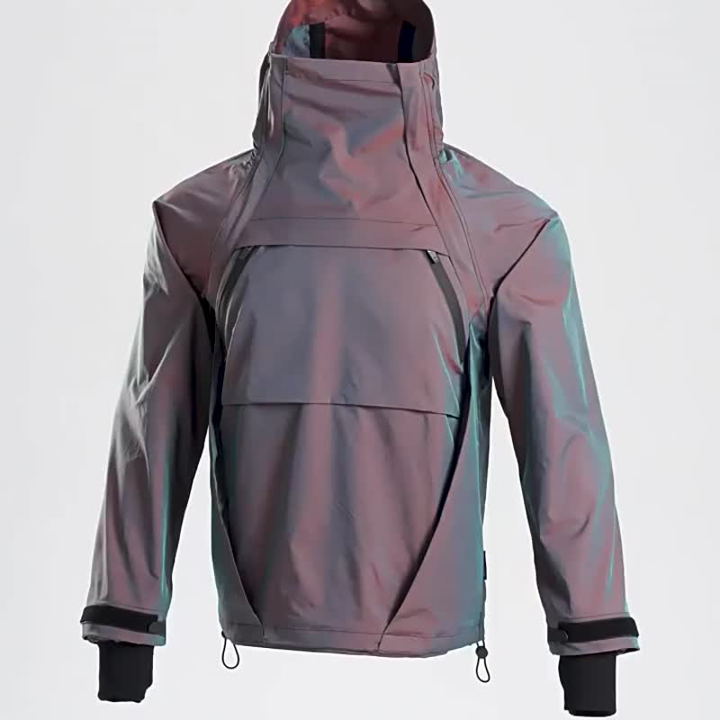 色が変わるソフトシェル機能アウトドアジャケット作業服カジュアル防水ジャケットフード付きジャケット - アウター メンズ - その他の素材 多色