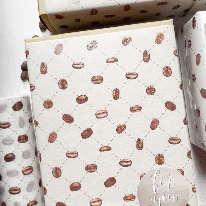 Washi Packaging Paper - Coffee Bean - วัสดุห่อของขวัญ - กระดาษ สีนำ้ตาล