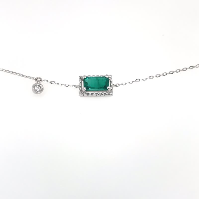 Emerald and Diamond Bracelet - สร้อยข้อมือ - เครื่องประดับ 