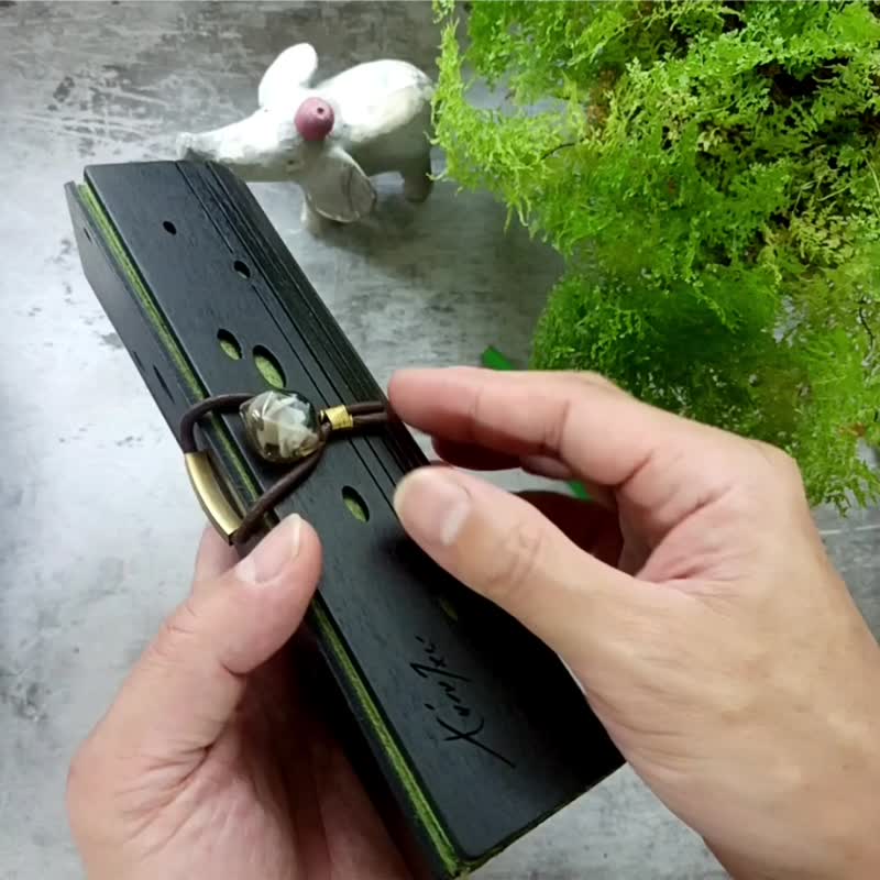茉樂手盒/楊木茉樂綠/專業職人風/泡泡紋/筆盒/眼鏡盒/畢業送禮 - 鉛筆盒/筆袋 - 木頭 綠色
