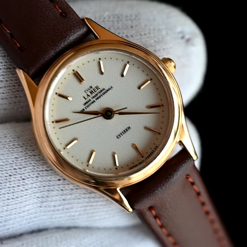 CITIZEN CLUB LA MER レディース腕時計 QUARTZ 24mm Round Shape Beige Dial 手錶 古董錶 - 女錶 - 不鏽鋼 