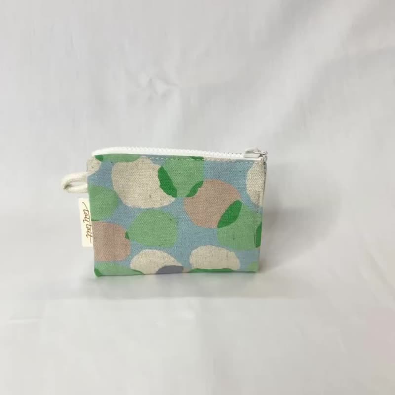 [Japanese cloth] Large mouth coin purse/small wallet/key bag/small item storage bag - Coin Purses - Cotton & Hemp 