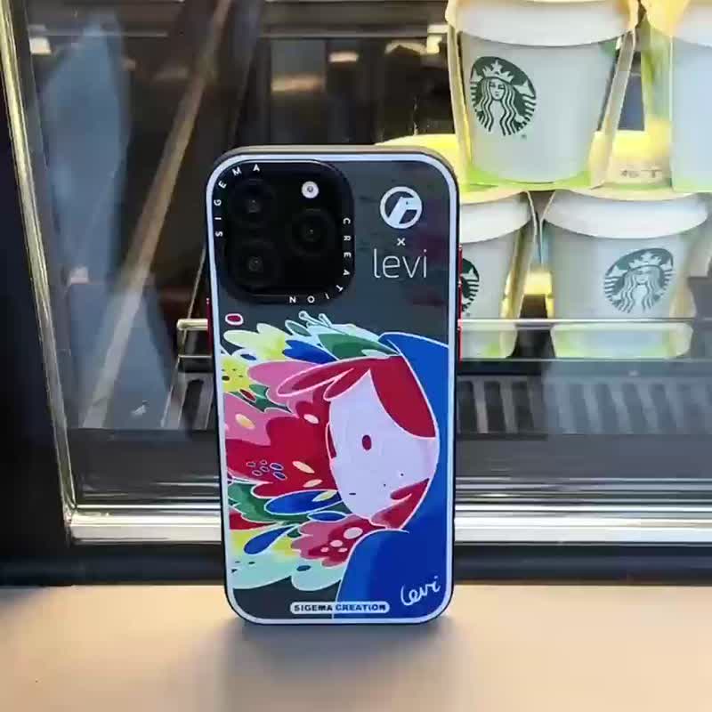 【隱藏式磁吸】LEVI 鋁合金按鍵全磨砂防摔防刮iPhone16p-16pm - 手機殼/手機套 - 塑膠 