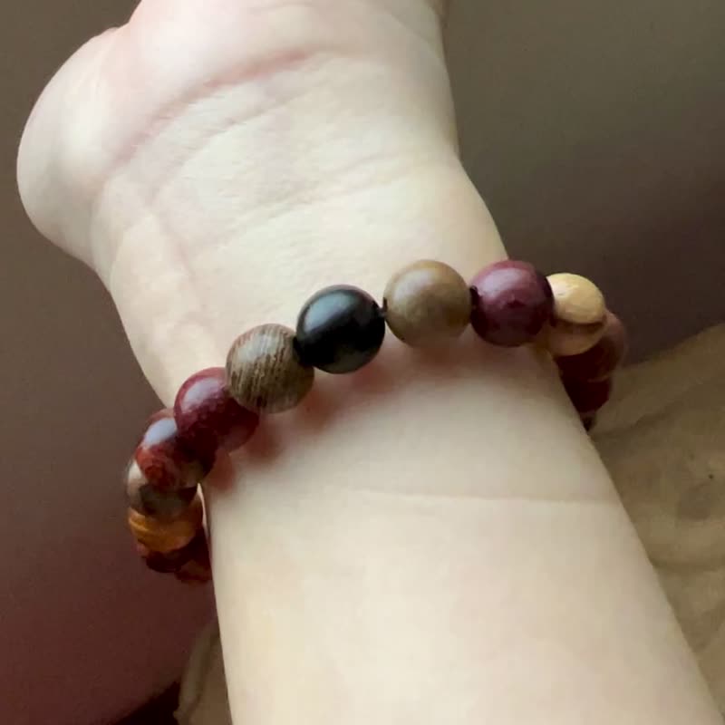Forest Zen Series mala bead bracelet - สร้อยข้อมือ - ไม้ หลากหลายสี