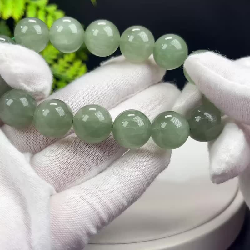 高品質綠色兔毛水晶手串14mm巴西料順髪髪晶手錬女關聯自然能量 - 手鍊/手環 - 水晶 綠色