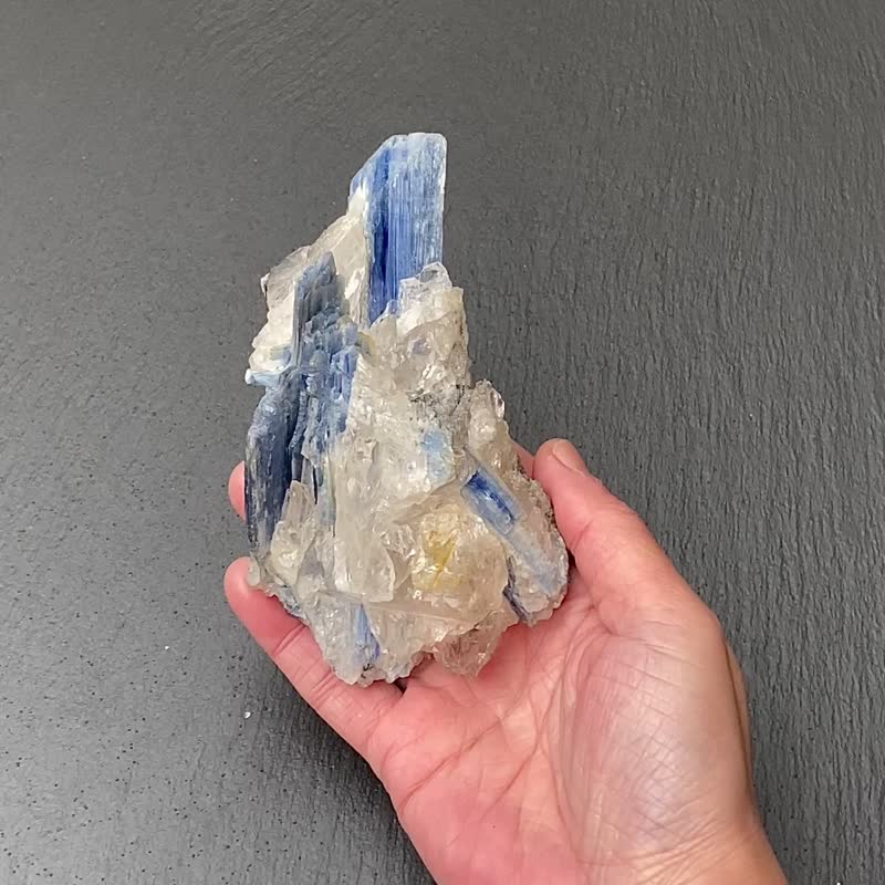 Bracelet Charging Station - Natural Stone Symbiosis White Crystal and Yellow Gum Flower and Mirror Iron Ore Office Feng Shui - Items for Display - Crystal Multicolor