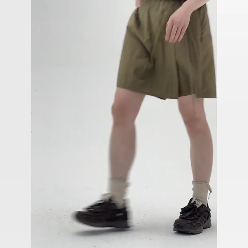 Black/green mountain short outdoor skirt pants Japanese style all-match summer small skirt pants SL - กางเกงขายาว - ไฟเบอร์อื่นๆ สีเขียว