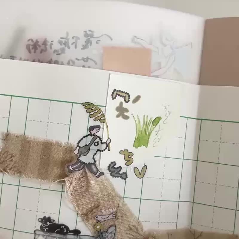 回鄉小路 / 亮面PET+割型 - 紙膠帶/和紙/PET - 塑膠 白色