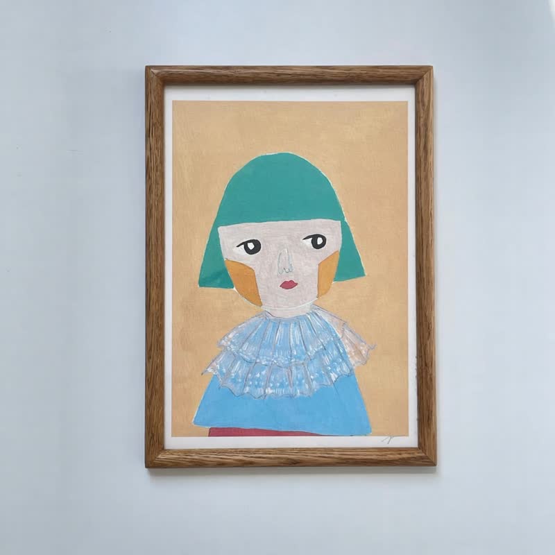 橡木相框 A4 + 藝術畫 Framed Art Print* 黃小姐 - 相框/畫框 - 木頭 