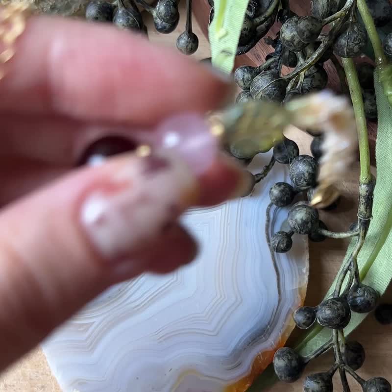粉晶 茶晶 青春花季 玻璃米珠x天然石 串珠手鏈 - 手鍊/手環 - 水晶 粉紅色