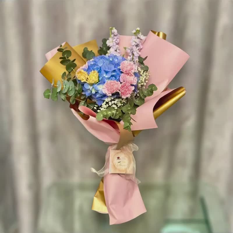 [Graduation/Thank You Bouquet] High Chroma Hydrangea and Carnation Flower Bouquet La Joie des Couleur - Plants - Plants & Flowers 