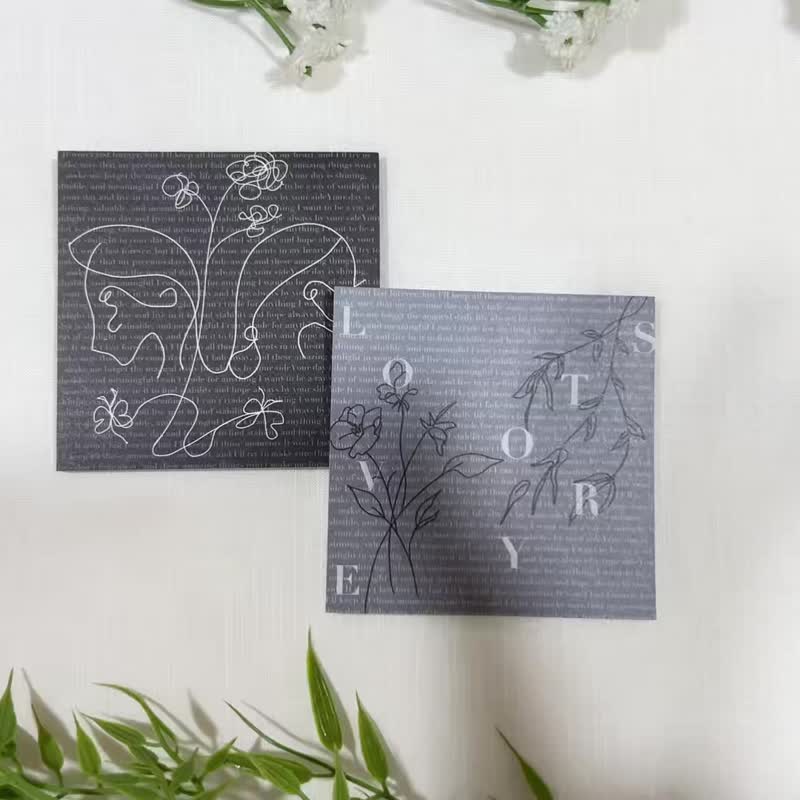 Sensiary-Black/gray drawing memo pad - 便條紙/便利貼 - 紙 