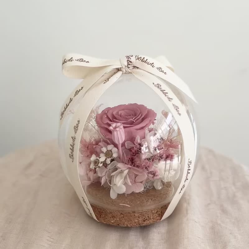 [Eternal Rose Glass Ball] • Valentine’s Day Gift/Birthday Gift/Eternal Flower/Eternal Rose - Dried Flowers & Bouquets - Plants & Flowers Pink