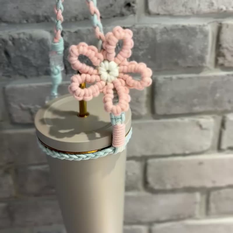 Flower crafts adjustable beverage straps/beverage holders - ถุงใส่กระติกนำ้ - ผ้าฝ้าย/ผ้าลินิน หลากหลายสี