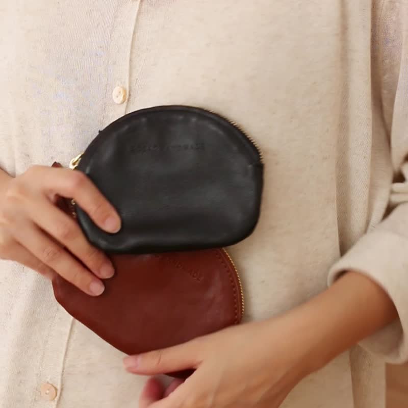 sobag retro mini top layer cowhide zipper change clutch bag female simple Japanese leather lipstick coin bag - Coin Purses - Genuine Leather 