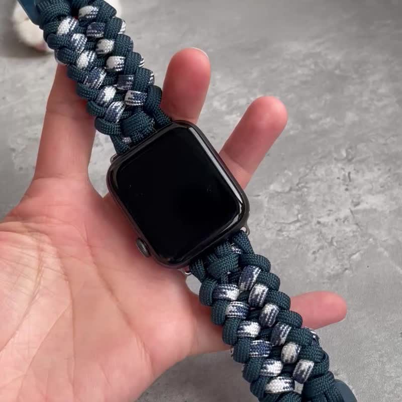 也許AlsoHsu手作 客製傘繩錶帶 Apple Watch錶帶 手工編織錶帶 - 錶帶 - 其他人造纖維 