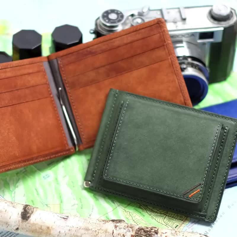 革職人 LEATHER FACTORY【MARGOT Money Clip Wallet】Made in Japan - Wallets - Genuine Leather Multicolor