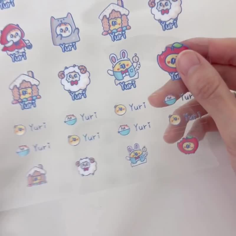 Christmas Gift Fairytale Theme Name Stickers - Waterproof, High-Temperature Resistant, Crystal Stickers - สติกเกอร์ - วัสดุอื่นๆ 