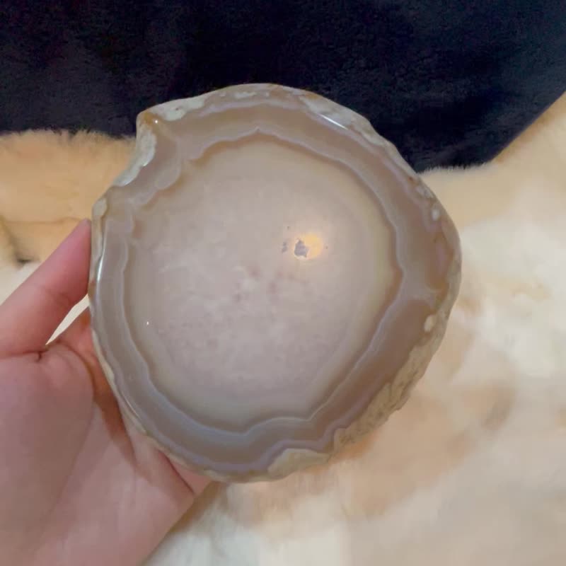 【咖啡厚料瑪瑙片】 辦公室療癒小物 消磁 - 擺飾/家飾品 - 水晶 咖啡色
