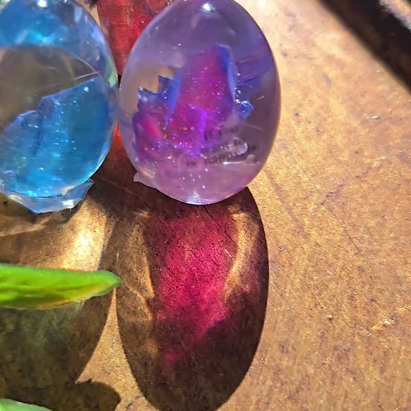 【レジン鉱石】球体鉱石標本【卵レジン】 - 擺飾/家飾品 - 樹脂 紅色
