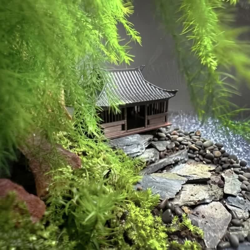 Thoughts in a Secluded Study / Handmade Customized Micro-Landscape Eco-Terrarium - ตกแต่งต้นไม้ - พืช/ดอกไม้ 