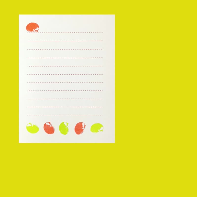 Riso Stationery – Cat - Envelopes & Letter Paper - Paper Yellow