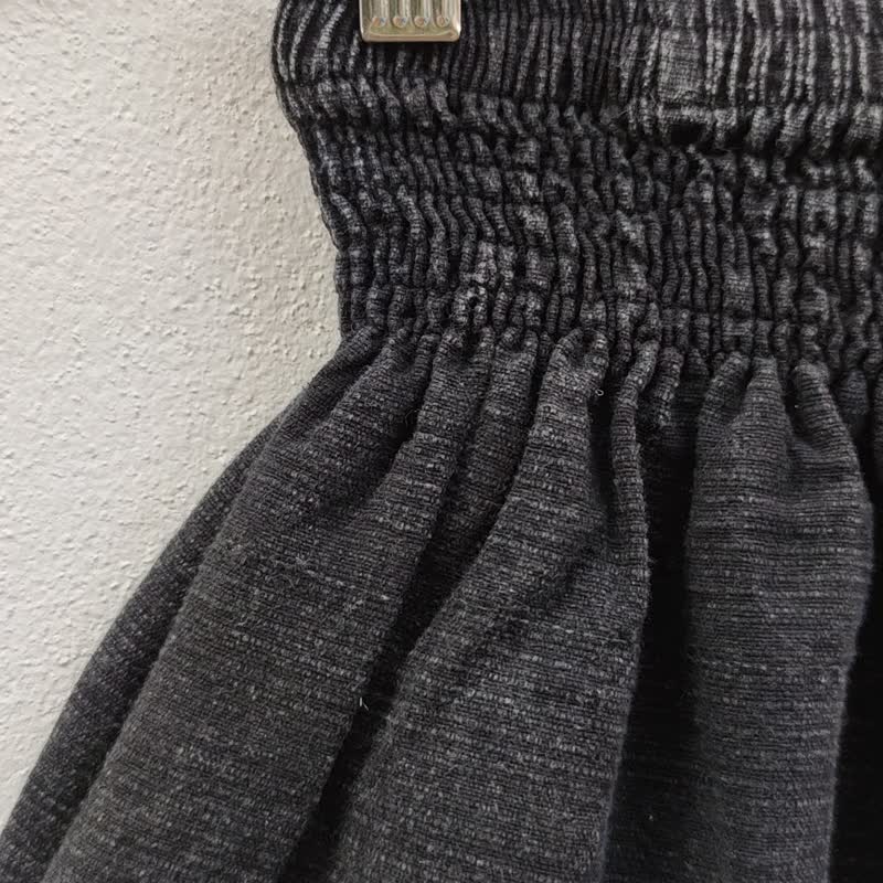 Shorts Black - Stonewashed Smock Elastic Waist - Women's Shorts - Cotton & Hemp Black