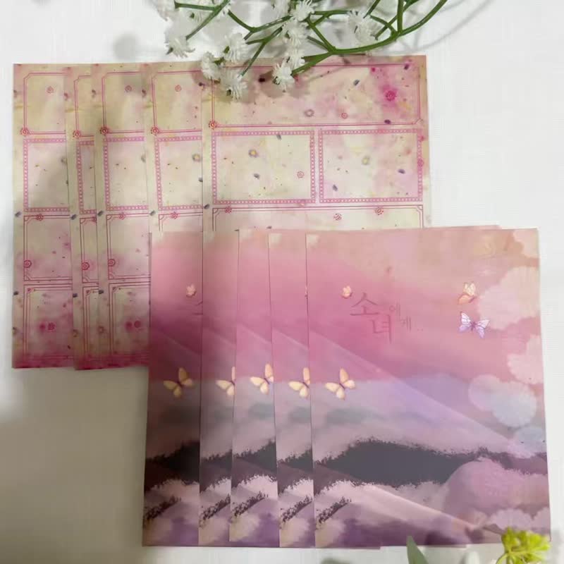 Soojinia-Pink Vintage Oriental New Year Stickers 10PCS - 紙膠帶/和紙/PET - 紙 