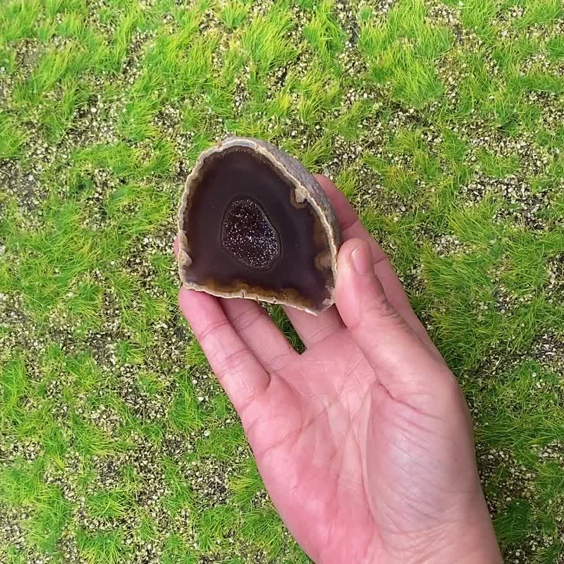 天然原礦瑪瑙晶洞 辦公室 居家 風水 擺件 招財開運 入厝送禮 - 擺飾/家飾品 - 水晶 多色