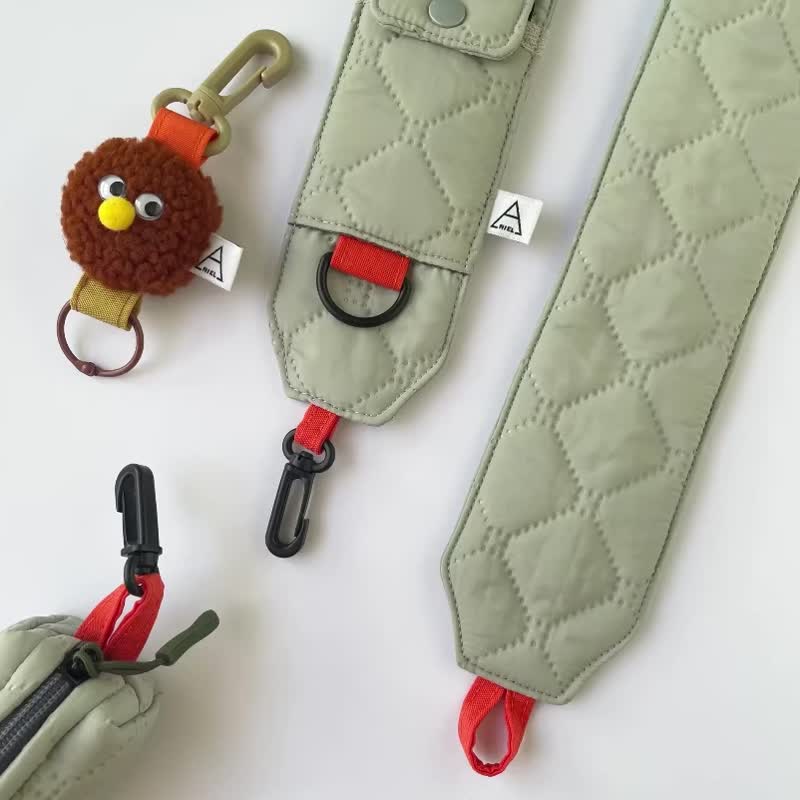 鋪棉手機揹帶迷你包/多功能小廢包 - 側背包/斜背包 - 其他材質 灰色