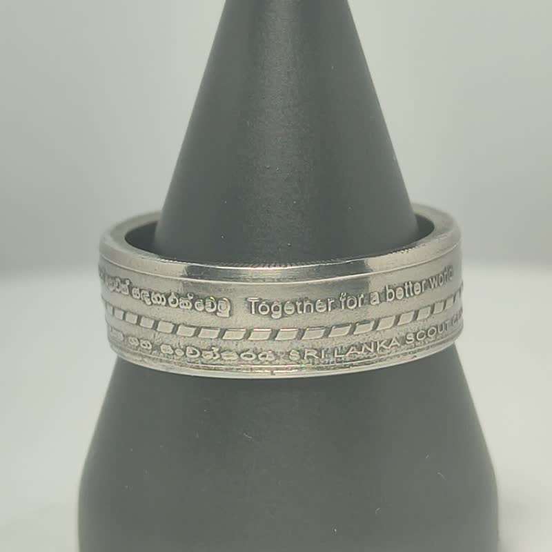 Sri Lanka Coin Ring Ceylon 10 rupee 2012 coin rings for men coin rings for women - 戒指 - 其他金屬 