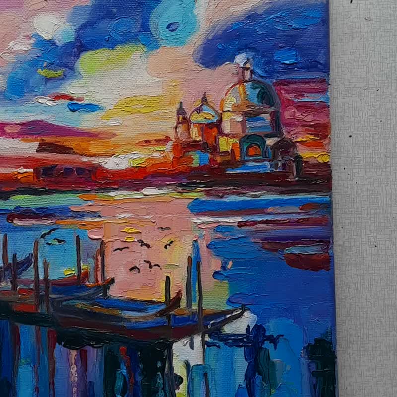 ヨット絵画オリジナルアート油絵壁の装飾油彩キャンバス
