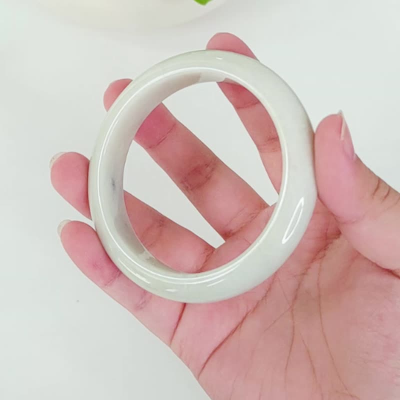 青柳 | 天然A貨翡翠玉鐲 | 手圍18.5-19 - 手鍊/手環 - 玉石 綠色